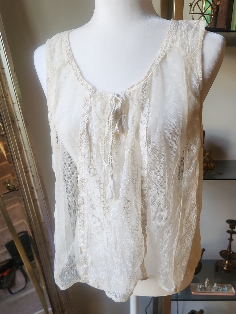 Denim & Supply Ralph Lauren Vintage Lace Top (L)